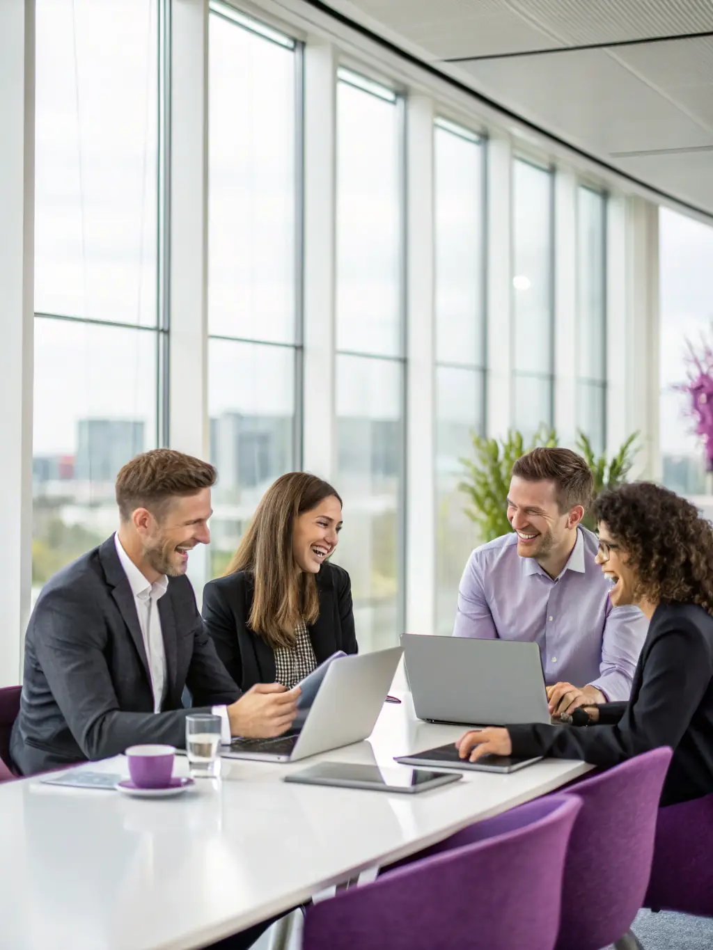 A diverse team collaborating seamlessly on a film project, using Maslmk Store's platform to manage payments and schedules effectively.